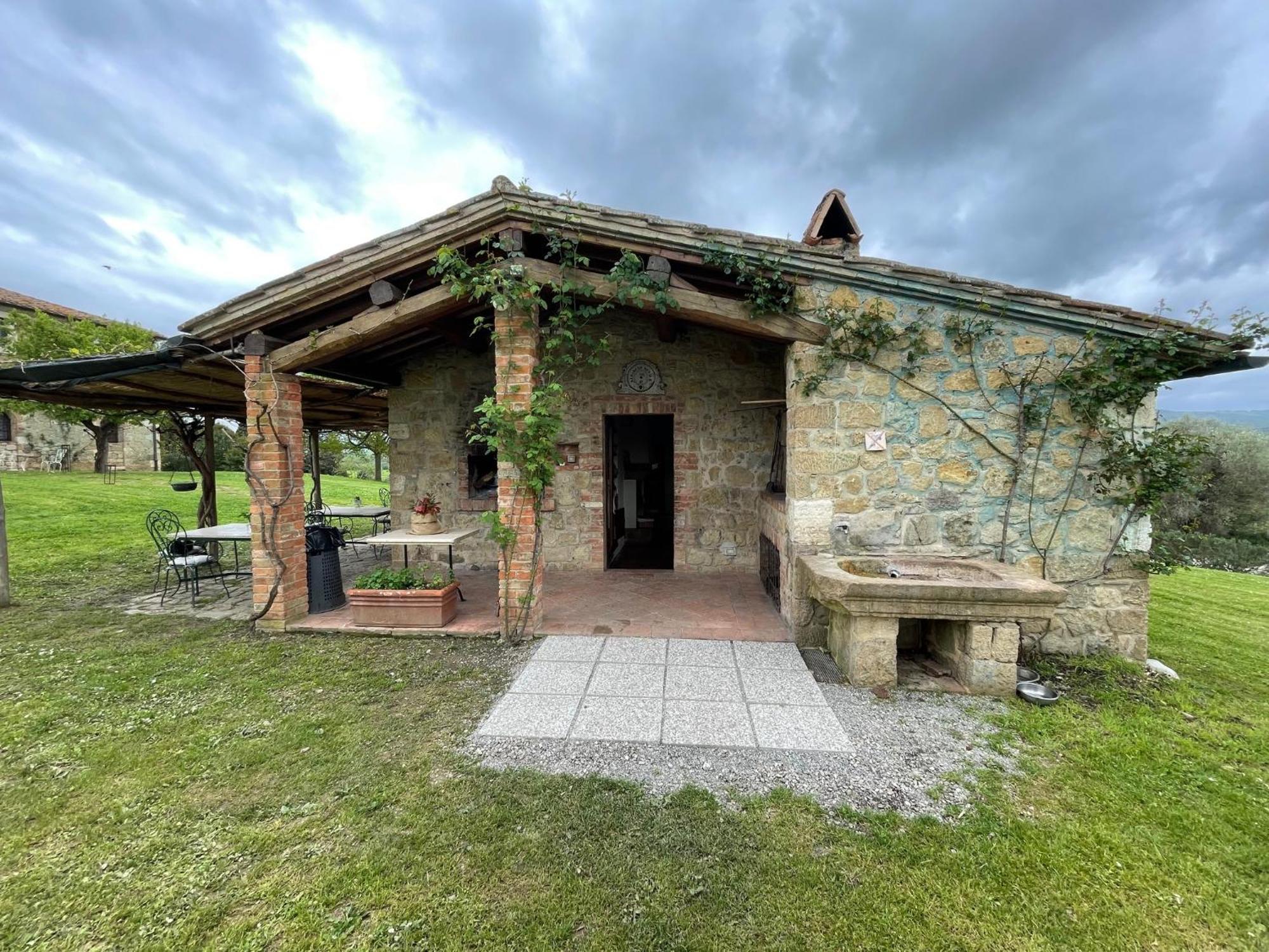 Agriturismo Le Sorbelle D'Orcia Con Piscina ปีเอนซา ภายนอก รูปภาพ